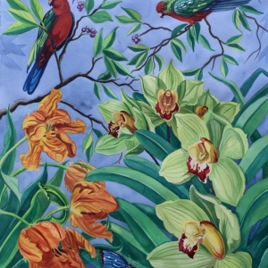 Parrots-and-Orchids